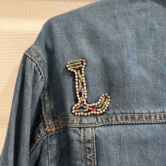 Johnny Was LOVE Rhinestone Jewel Jean Jacket - Picture 8 of 14